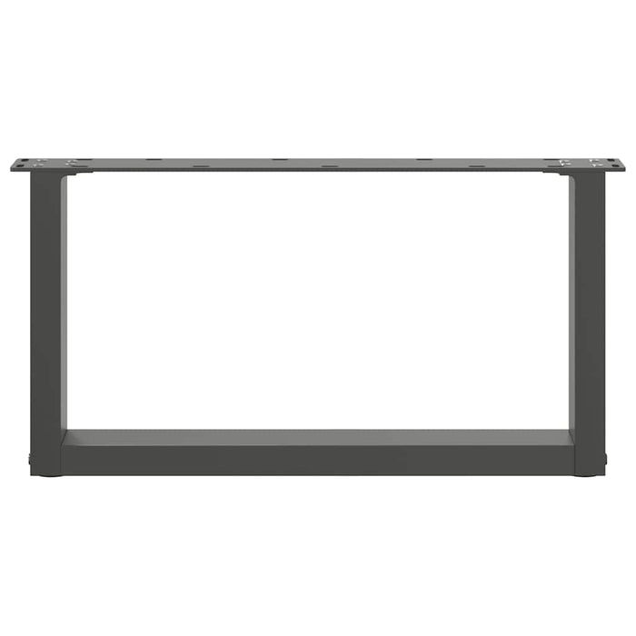 Picioare pentru măsuță de cafea în formă de U, 2 buc., antracit, 60x(30-31) cm, oțel WALTI