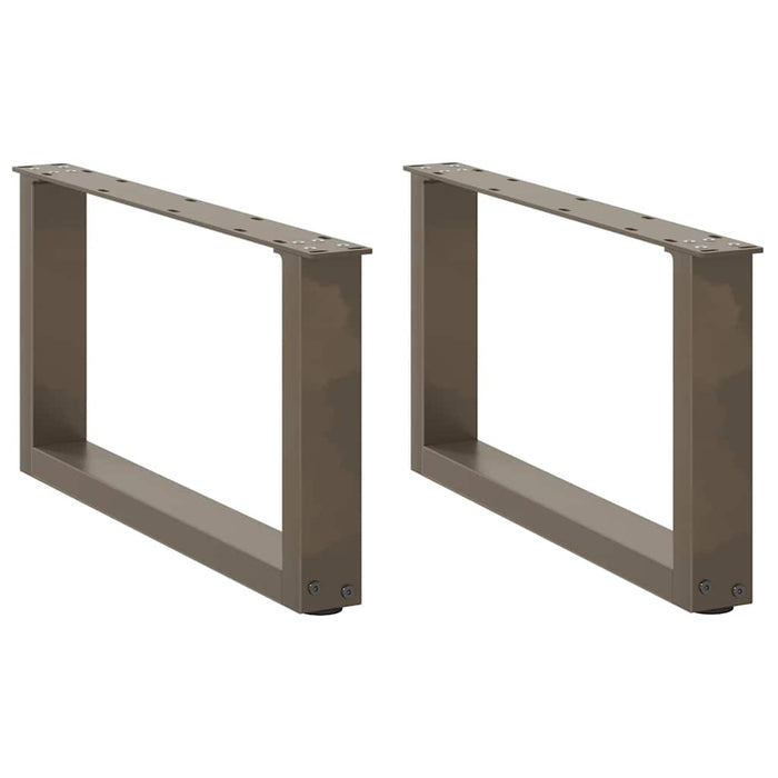 Picioare pentru măsuță de cafea în formă de U, 2 buc., oțel natural, 60 x (30-31) cm WALTI