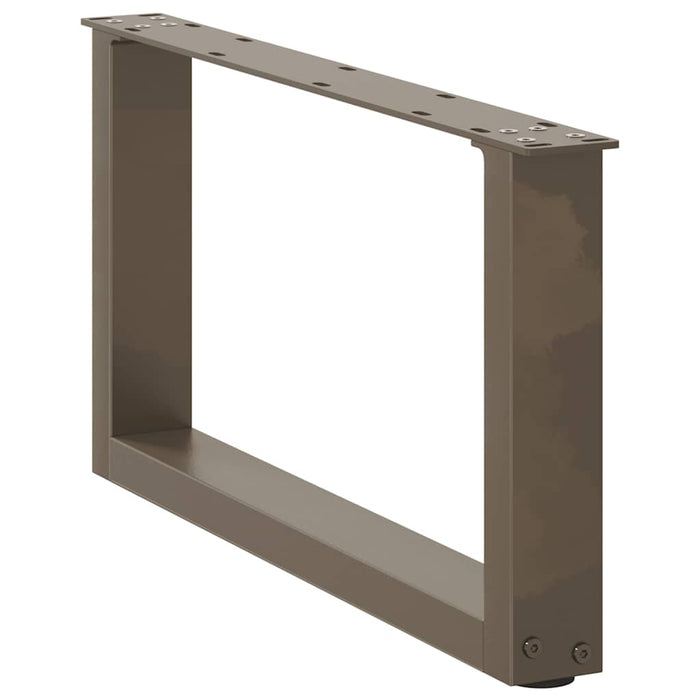 Picioare pentru măsuță de cafea în formă de U, 2 buc., oțel natural, 60 x (30-31) cm WALTI