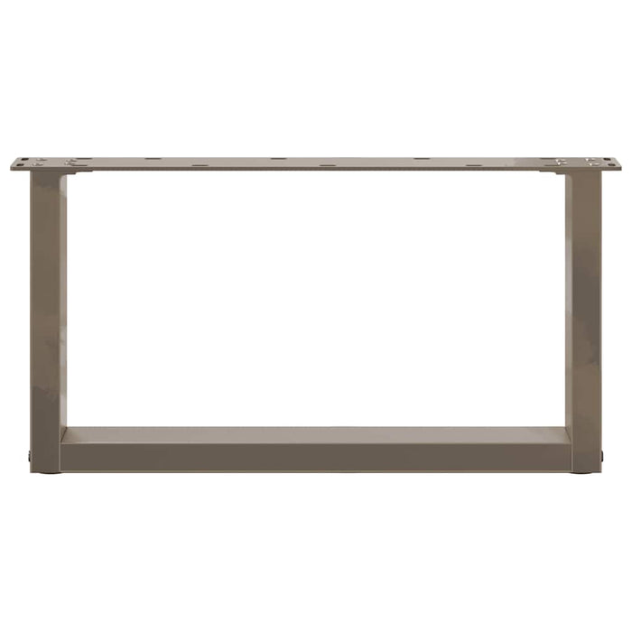 Picioare pentru măsuță de cafea în formă de U, 2 buc., oțel natural, 60 x (30-31) cm WALTI