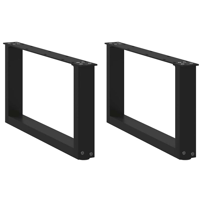 Picioare pentru măsuță de cafea în formă de U, 2 buc., negru, 70x(30-31) cm, oțel WALTI