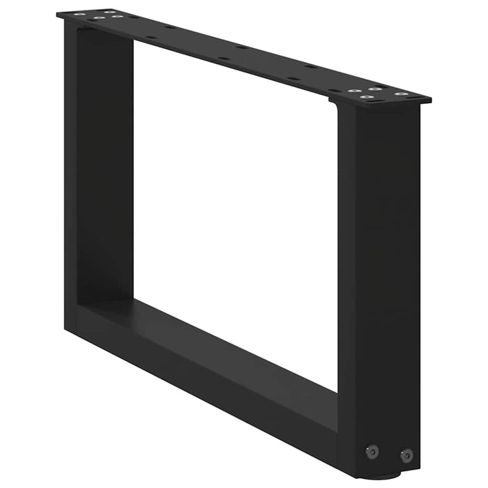 Picioare pentru măsuță de cafea în formă de U, 2 buc., negru, 70x(30-31) cm, oțel WALTI