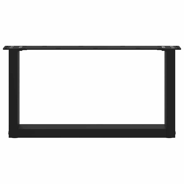 Picioare pentru măsuță de cafea în formă de U, 2 buc., negru, 70x(30-31) cm, oțel WALTI