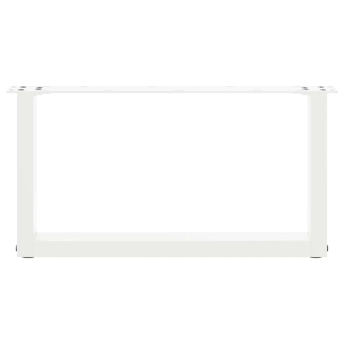 Picioare pentru măsuță de cafea în formă de U, 2 buc., alb, 70x(30-31) cm, oțel WALTI