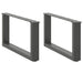 Picioare pentru măsuță de cafea în formă de U, 2 buc., antracit, 70x(30-31) cm, oțel - WALTI WALTI