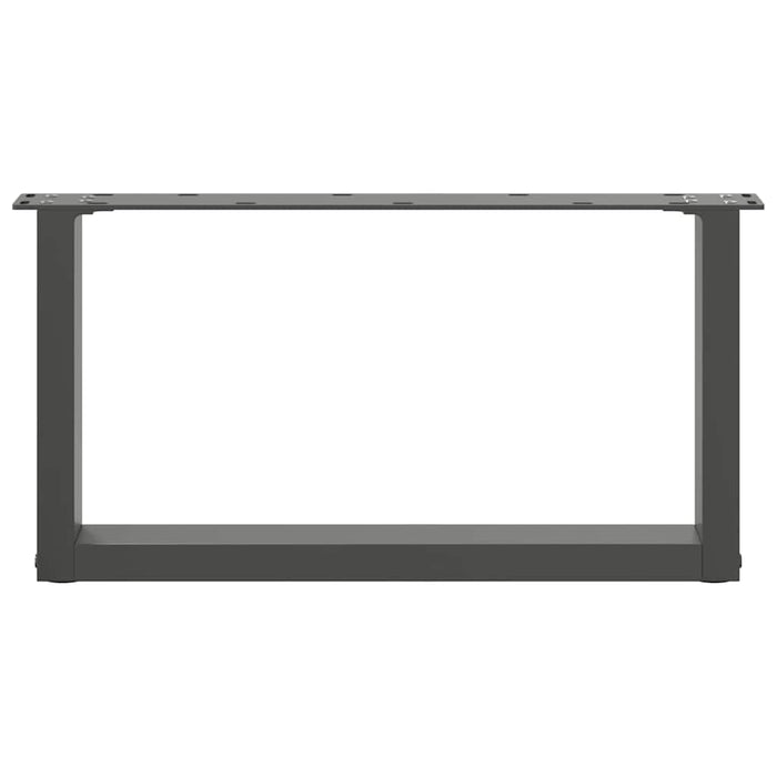 Picioare pentru măsuță de cafea în formă de U, 2 buc., antracit, 70x(30-31) cm, oțel - WALTI WALTI