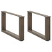 Picioare pentru măsuță de cafea în formă de U, 2 buc., oțel natural, 70x(30-31) cm - WALTI WALTI