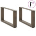 Picioare pentru măsuță de cafea în formă de U, 2 buc., oțel natural, 70x(30-31) cm - WALTI WALTI