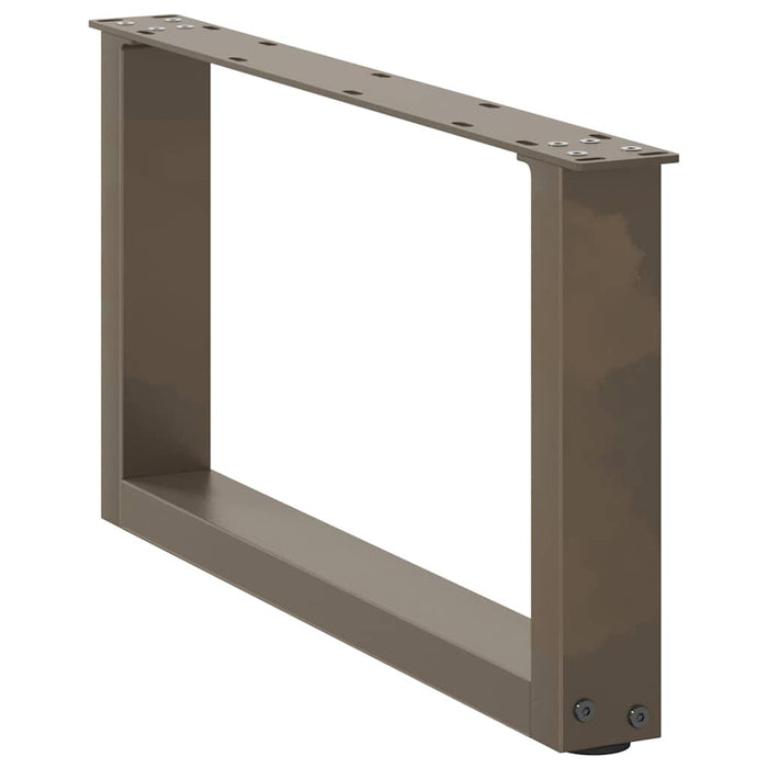 Picioare pentru măsuță de cafea în formă de U, 2 buc., oțel natural, 70x(30-31) cm - WALTI WALTI