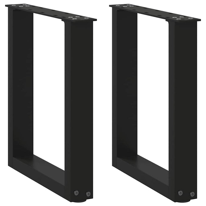 Picioare pentru măsuță de cafea în formă de U, 2 buc., negru, 28x(42-43) cm, oțel WALTI