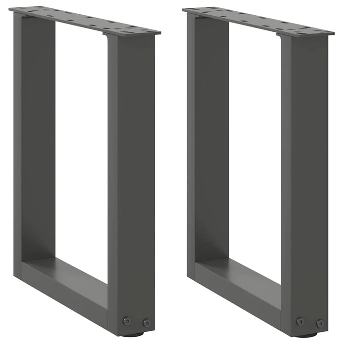 Picioare pentru măsuță de cafea în formă de U, 2 buc., antracit, 28x(42-43) cm, oțel WALTI