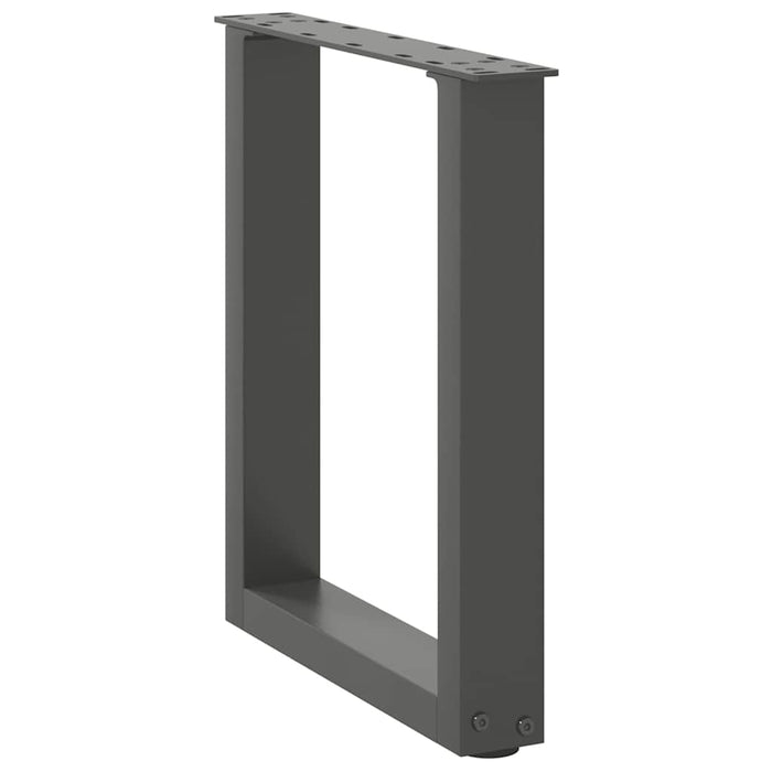 Picioare pentru măsuță de cafea în formă de U, 2 buc., antracit, 28x(42-43) cm, oțel WALTI