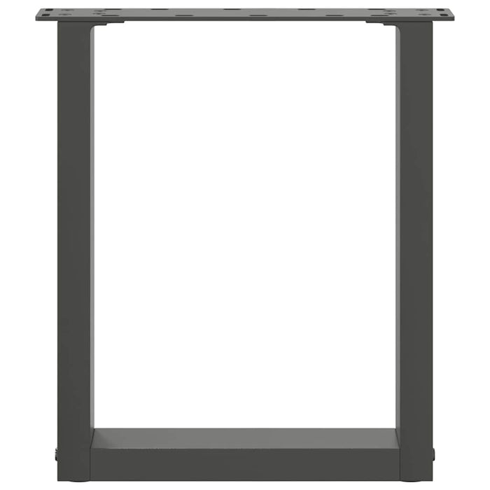 Picioare pentru măsuță de cafea în formă de U, 2 buc., antracit, 28x(42-43) cm, oțel WALTI