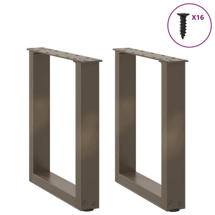 Picioare pentru măsuță de cafea în formă de U, 2 buc., oțel natural, 28x(42-43) cm WALTI