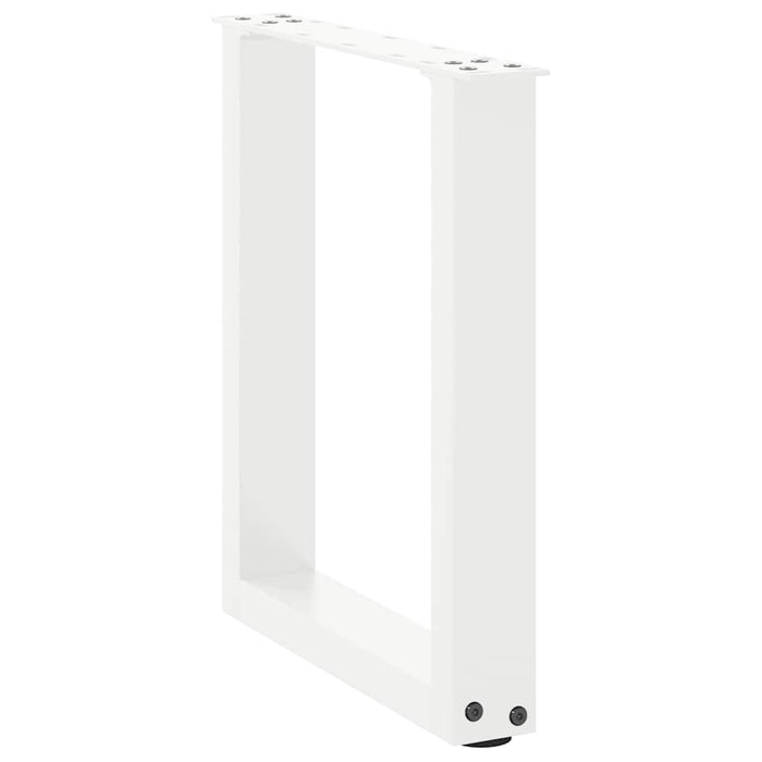 Picioare pentru măsuță de cafea în formă de U, 2 buc., alb, 38x(42-43) cm, oțel WALTI