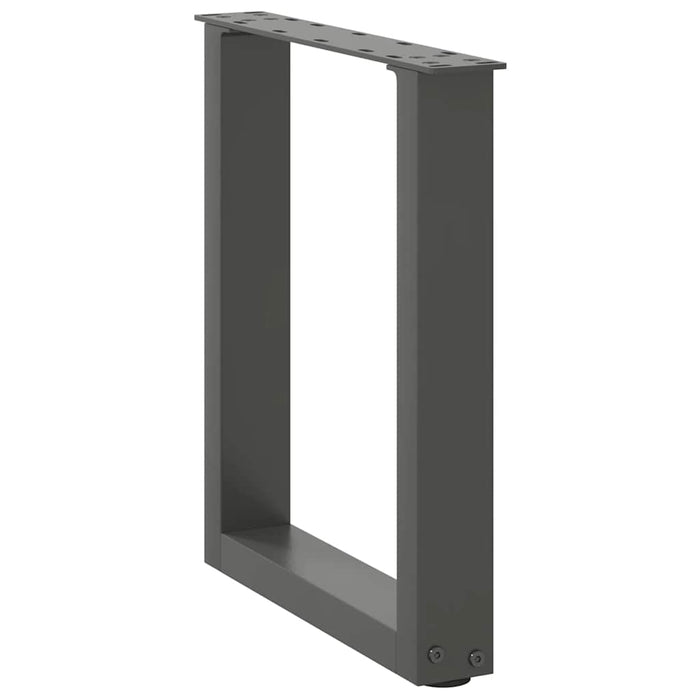 Picioare pentru măsuță de cafea în formă de U, 2 buc., antracit, 38x(42-43) cm, oțel - WALTI WALTI