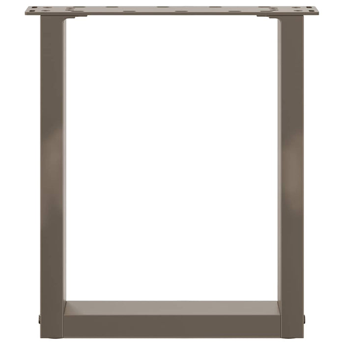 Picioare pentru măsuță de cafea în formă de U, 2 buc., oțel natural, 38x(42-43) cm WALTI