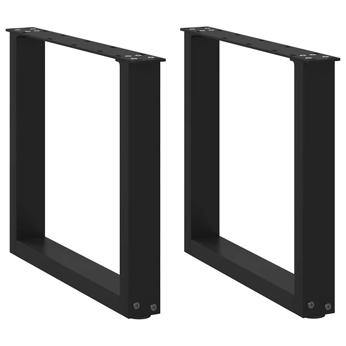 Picioare pentru măsuță de cafea în formă de U, 2 buc., negru, 50x(42-43) cm, oțel - WALTI WALTI