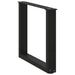 Picioare pentru măsuță de cafea în formă de U, 2 buc., negru, 50x(42-43) cm, oțel - WALTI WALTI