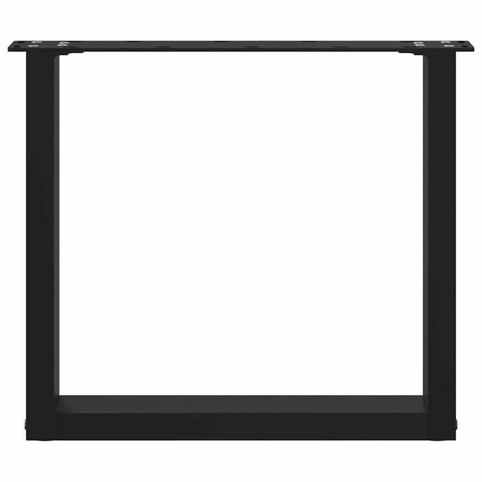 Picioare pentru măsuță de cafea în formă de U, 2 buc., negru, 50x(42-43) cm, oțel - WALTI WALTI