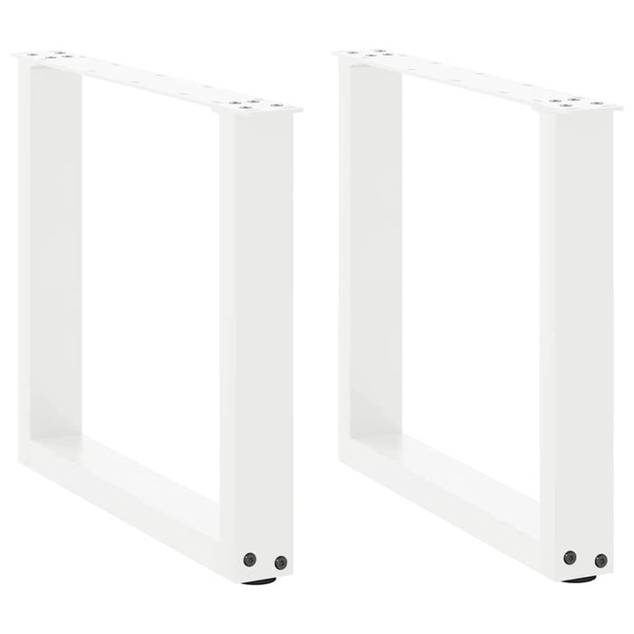 Picioare pentru măsuță de cafea în formă de U, 2 buc., alb, 50x(42-43) cm, oțel - WALTI WALTI