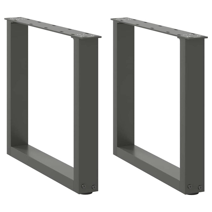 Picioare pentru măsuță de cafea în formă de U, 2 buc., antracit, 50x(42-43) cm, oțel - WALTI WALTI