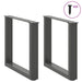Picioare pentru măsuță de cafea în formă de U, 2 buc., antracit, 50x(42-43) cm, oțel - WALTI WALTI