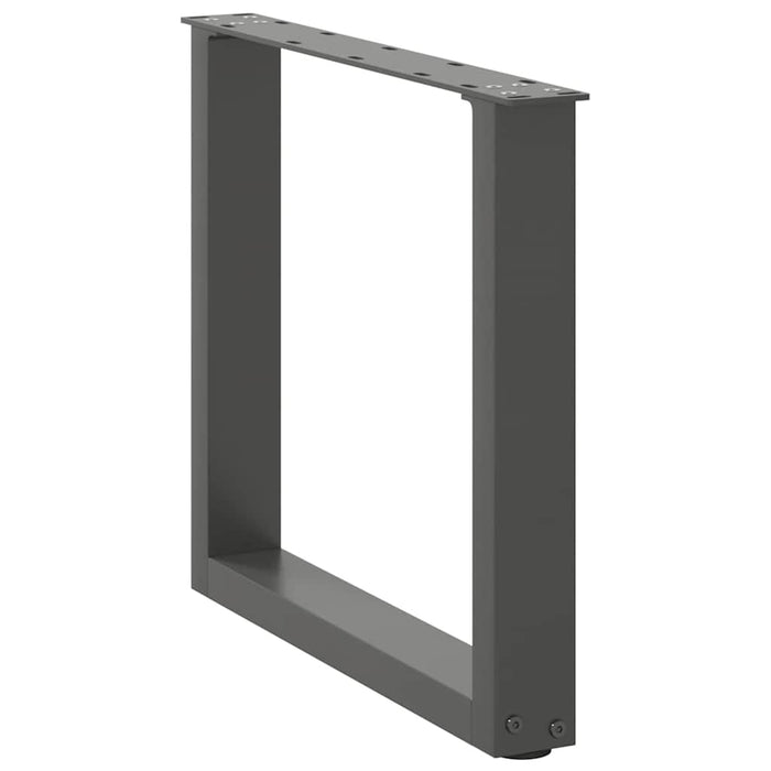 Picioare pentru măsuță de cafea în formă de U, 2 buc., antracit, 50x(42-43) cm, oțel - WALTI WALTI