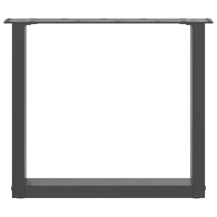 Picioare pentru măsuță de cafea în formă de U, 2 buc., antracit, 50x(42-43) cm, oțel - WALTI WALTI
