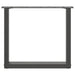 Picioare pentru măsuță de cafea în formă de U, 2 buc., antracit, 50x(42-43) cm, oțel - WALTI WALTI