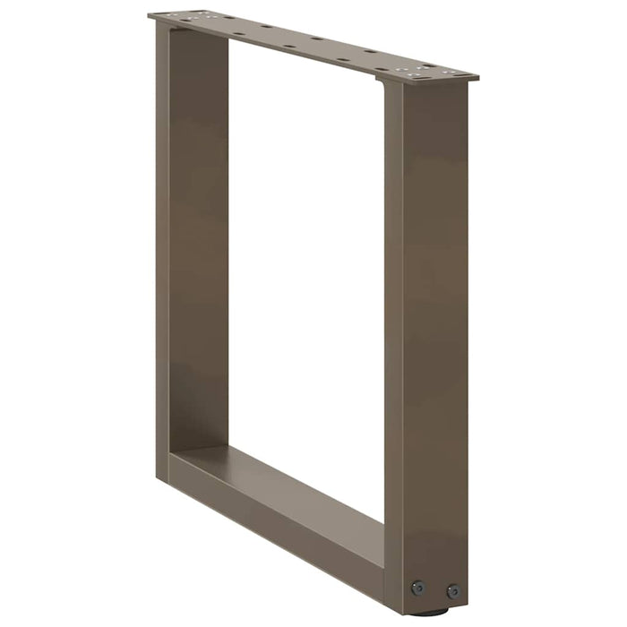 Picioare pentru masă de cafea în formă de U, 2 buc., oțel natural, 50x(42-43) cm - WALTI WALTI