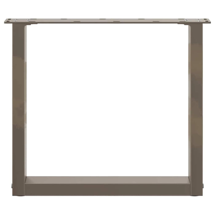 Picioare pentru masă de cafea în formă de U, 2 buc., oțel natural, 50x(42-43) cm - WALTI WALTI