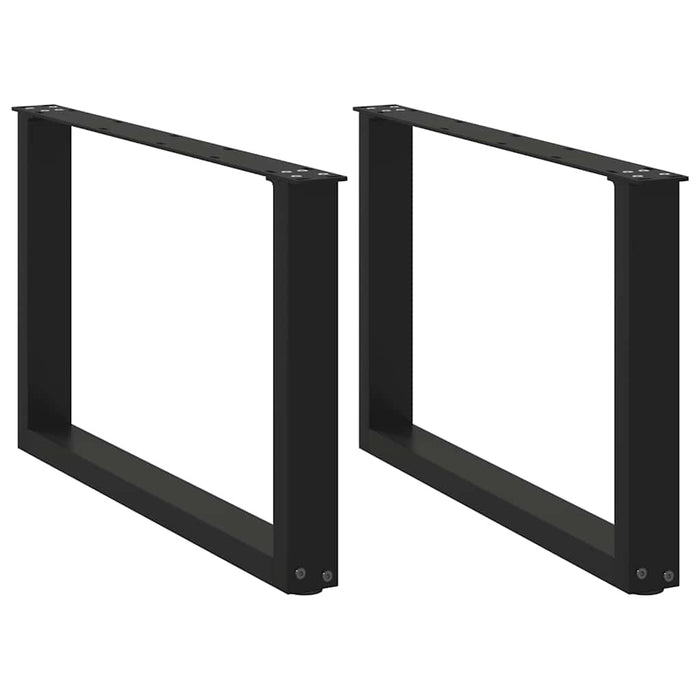 Picioare pentru măsuță de cafea în formă de U, 2 buc., negru, 60x(42-43) cm, oțel - WALTI WALTI