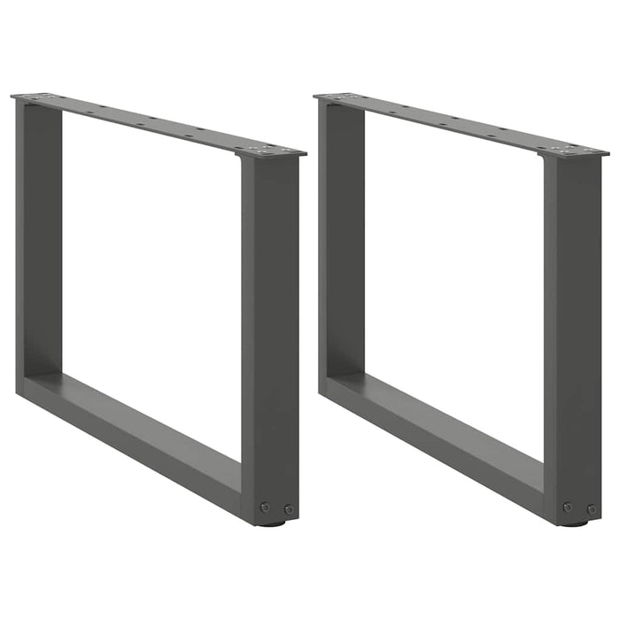 Picioare pentru măsuță de cafea în formă de U, 2 buc., antracit, 60x(42-43) cm, oțel WALTI
