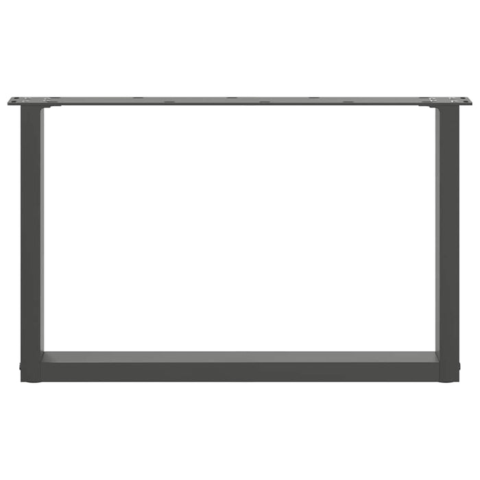Picioare pentru măsuță de cafea în formă de U, 2 buc., antracit, 60x(42-43) cm, oțel WALTI