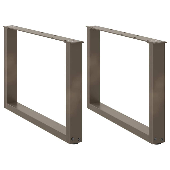 Picioare pentru măsuță de cafea în formă de U, 2 buc., oțel natural, 60 x (42-43) cm WALTI