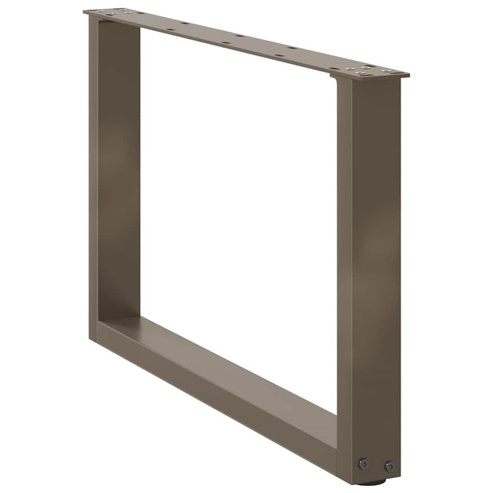 Picioare pentru măsuță de cafea în formă de U, 2 buc., oțel natural, 60 x (42-43) cm WALTI
