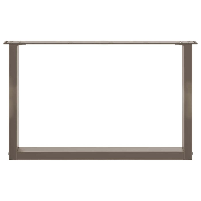 Picioare pentru măsuță de cafea în formă de U, 2 buc., oțel natural, 60 x (42-43) cm WALTI