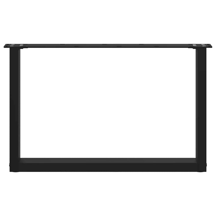 Picioare pentru măsuță de cafea în formă de U, 2 buc., negru, 70x(42-43) cm, oțel WALTI