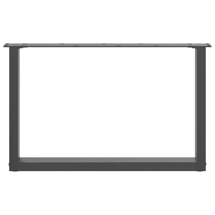 Picioare pentru măsuță de cafea în formă de U, 2 buc., antracit, 70x(42-43) cm, oțel WALTI