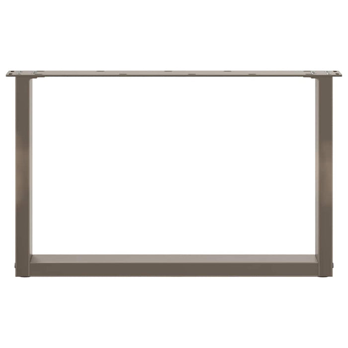 Picioare pentru masă de cafea în formă de U, 2 buc., oțel natural, 70x(42-43) cm - WALTI WALTI