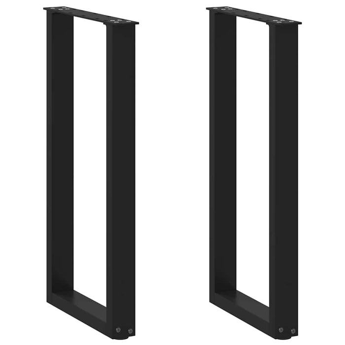 Picioare de masă consolă în formă de U, 2 buc., negru, 28x(72-73) cm, oțel - WALTI WALTI