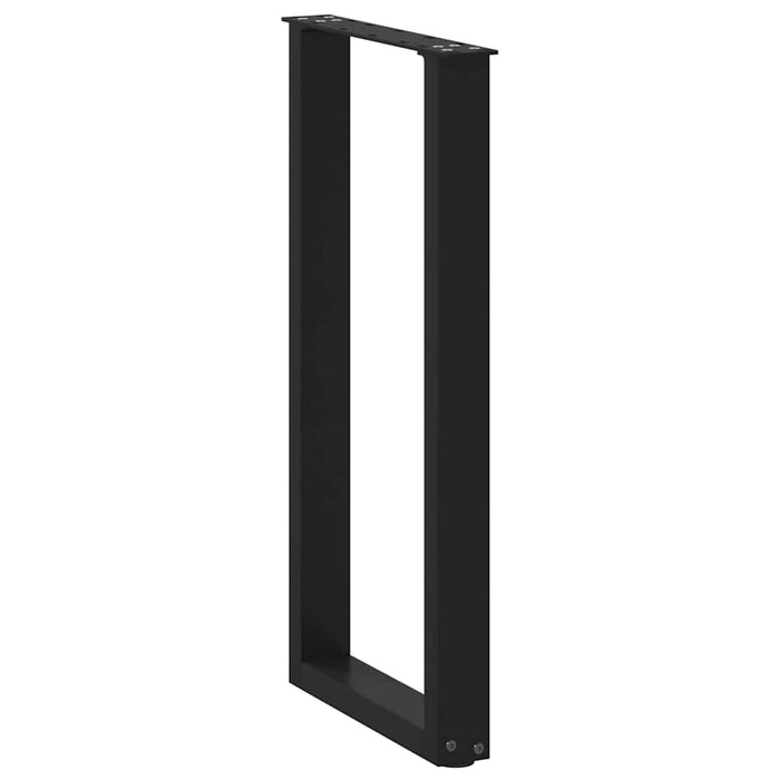 Picioare de masă consolă în formă de U, 2 buc., negru, 28x(72-73) cm, oțel - WALTI WALTI