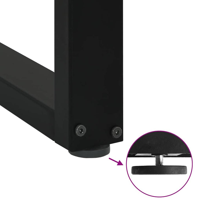 Picioare de masă consolă în formă de U, 2 buc., negru, 28x(72-73) cm, oțel - WALTI WALTI