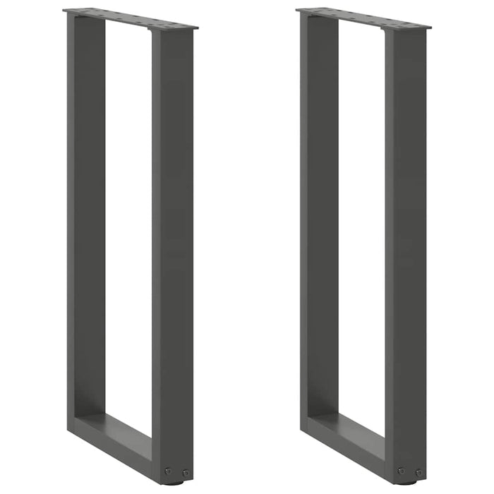 Picioare de masă consolă în formă de U, 2 buc., antracit, 28x(72-73) cm, oțel WALTI