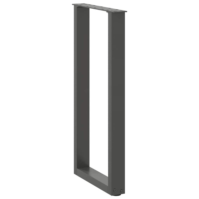 Picioare de masă consolă în formă de U, 2 buc., antracit, 28x(72-73) cm, oțel WALTI