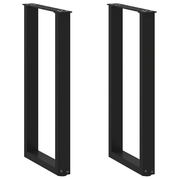 Picioare de masă consolă în formă de U, 2 buc., negru, 38x(72-73) cm, oțel - WALTI WALTI