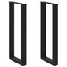Picioare de masă consolă în formă de U, 2 buc., negru, 38x(72-73) cm, oțel - WALTI WALTI