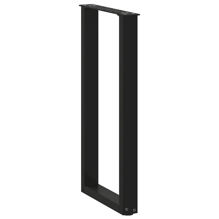 Picioare de masă consolă în formă de U, 2 buc., negru, 38x(72-73) cm, oțel - WALTI WALTI