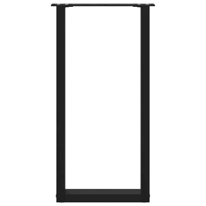 Picioare de masă consolă în formă de U, 2 buc., negru, 38x(72-73) cm, oțel - WALTI WALTI